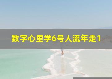 数字心里学6号人流年走1