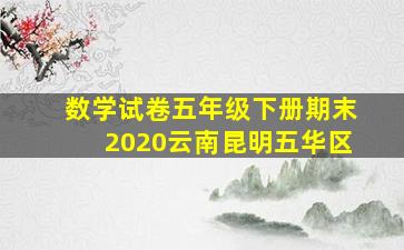 数学试卷五年级下册期末2020云南昆明五华区