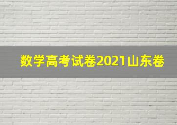 数学高考试卷2021山东卷