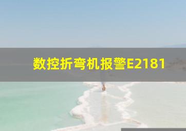 数控折弯机报警E2181