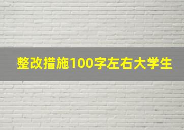 整改措施100字左右大学生