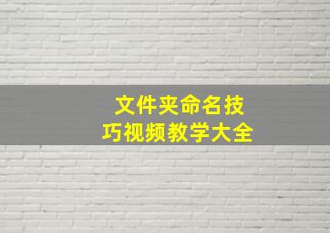 文件夹命名技巧视频教学大全