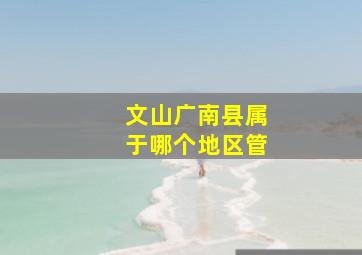 文山广南县属于哪个地区管