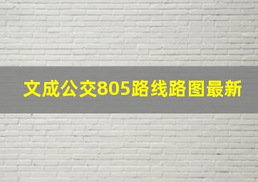 文成公交805路线路图最新