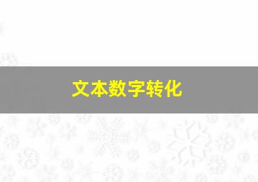 文本数字转化