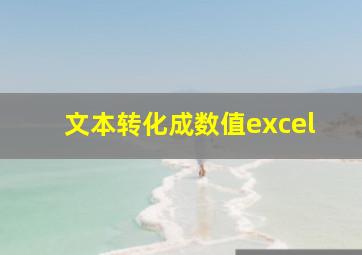 文本转化成数值excel