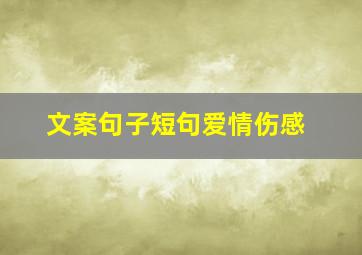 文案句子短句爱情伤感