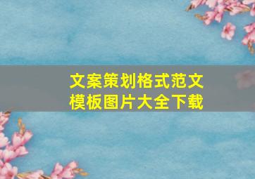 文案策划格式范文模板图片大全下载