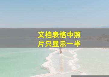 文档表格中照片只显示一半