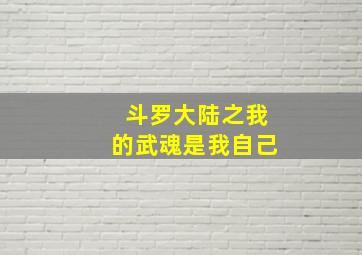 斗罗大陆之我的武魂是我自己