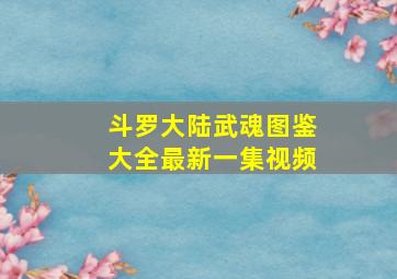 斗罗大陆武魂图鉴大全最新一集视频