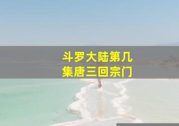 斗罗大陆第几集唐三回宗门