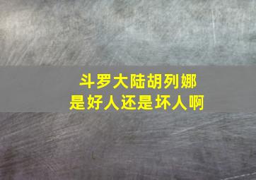 斗罗大陆胡列娜是好人还是坏人啊