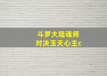 斗罗大陆魂师对决玉天心主c