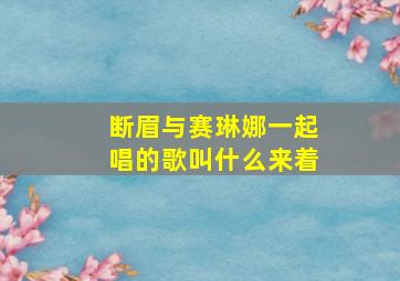 断眉与赛琳娜一起唱的歌叫什么来着