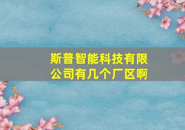 斯普智能科技有限公司有几个厂区啊