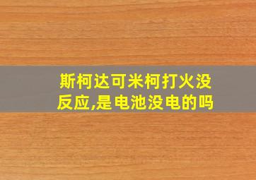 斯柯达可米柯打火没反应,是电池没电的吗