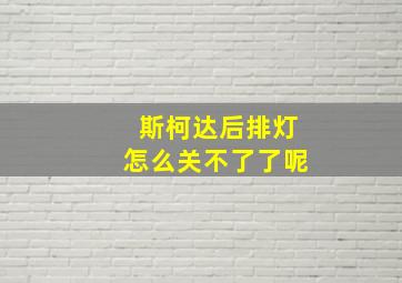 斯柯达后排灯怎么关不了了呢