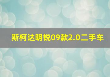 斯柯达明锐09款2.0二手车