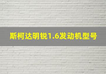 斯柯达明锐1.6发动机型号