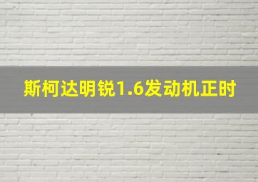 斯柯达明锐1.6发动机正时