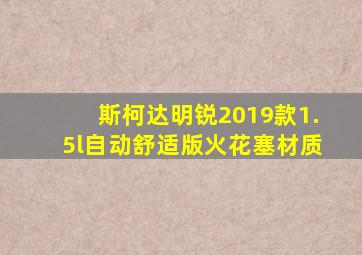 斯柯达明锐2019款1.5l自动舒适版火花塞材质