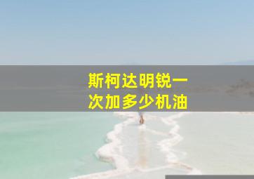 斯柯达明锐一次加多少机油