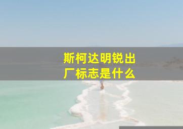 斯柯达明锐出厂标志是什么