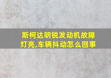 斯柯达明锐发动机故障灯亮,车辆抖动怎么回事