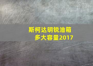 斯柯达明锐油箱多大容量2017