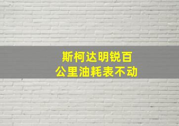 斯柯达明锐百公里油耗表不动