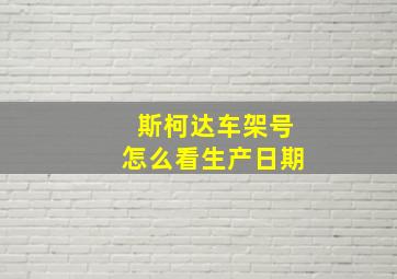 斯柯达车架号怎么看生产日期