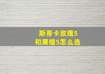 斯蒂卡玫瑰5和黑檀5怎么选