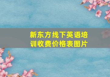 新东方线下英语培训收费价格表图片