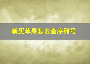 新买苹果怎么查序列号