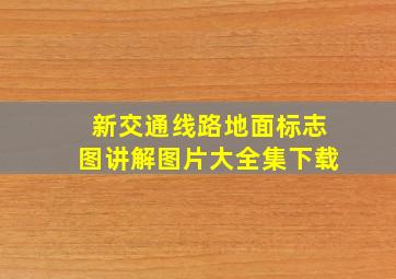 新交通线路地面标志图讲解图片大全集下载