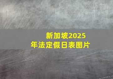 新加坡2025年法定假日表图片