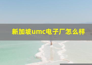 新加坡umc电子厂怎么样