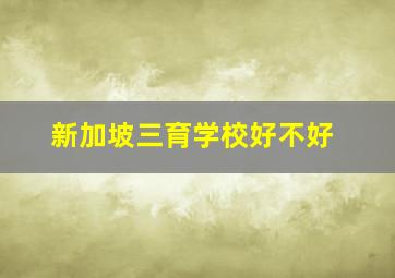 新加坡三育学校好不好