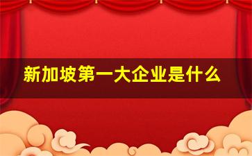 新加坡第一大企业是什么