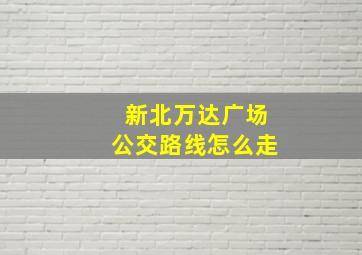 新北万达广场公交路线怎么走