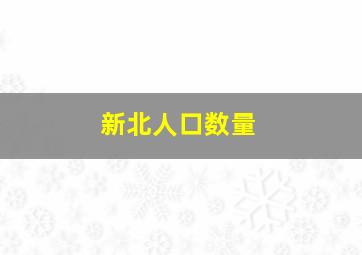 新北人口数量