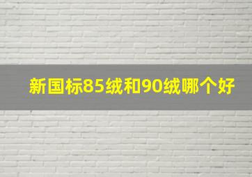 新国标85绒和90绒哪个好