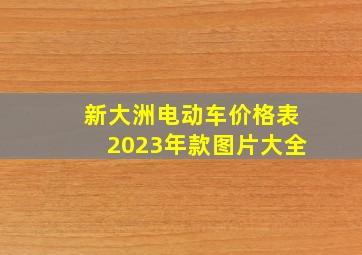 新大洲电动车价格表2023年款图片大全