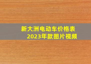 新大洲电动车价格表2023年款图片视频