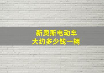 新奥斯电动车大约多少钱一辆