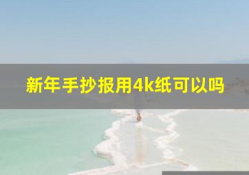 新年手抄报用4k纸可以吗