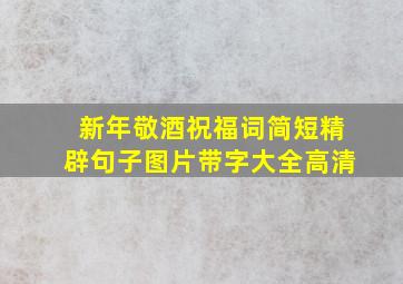 新年敬酒祝福词简短精辟句子图片带字大全高清