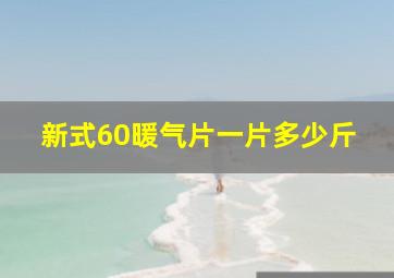 新式60暖气片一片多少斤