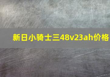 新日小骑士三48v23ah价格